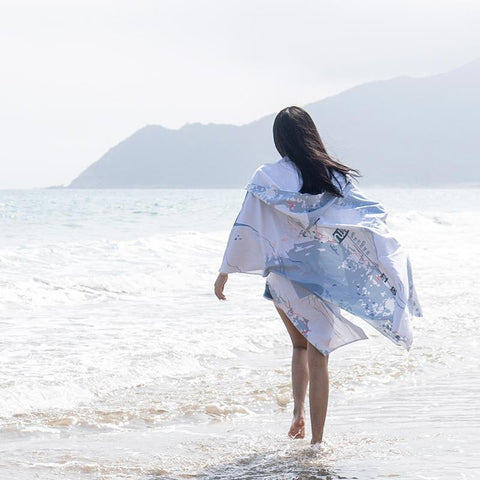 Quick Dry Microfiber Poncho Towel For Adults Men Women Surf Beach Wetsuit Changing-OS00114-Veeddydropshipping