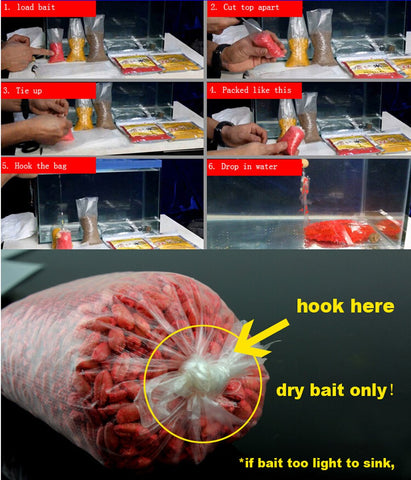 100 Pcs Water Dissolving Bags Carp Fishing Bait Rig Refill PVA Bags 6x12cm -OS00550-Veeddydropshipping
