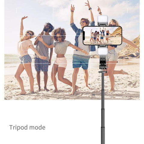 Foldable Wireless Bluetooth Selfie Stick Tripod with Bluetooth shutter Fill Light Aluminum -CE00314-Veeddydropshipping
