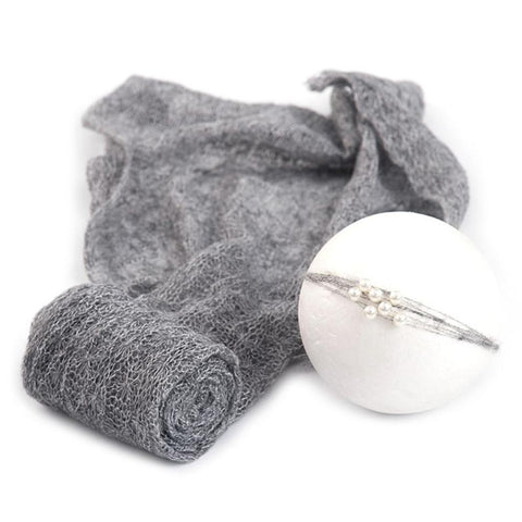 2PCS/Set Photo Shoot Props Knitted Mohair Receiving Wrap with Little Infant-TB00773-Veeddydropshipping