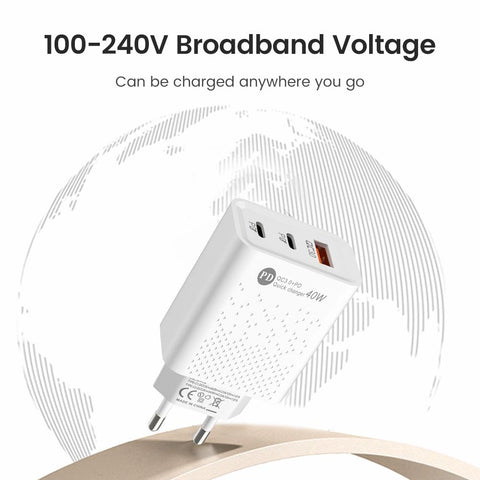 PD 60W USB C Fast Charger Phone Type C Quick Charge 3.0-PA00364-Veeddydropshipping