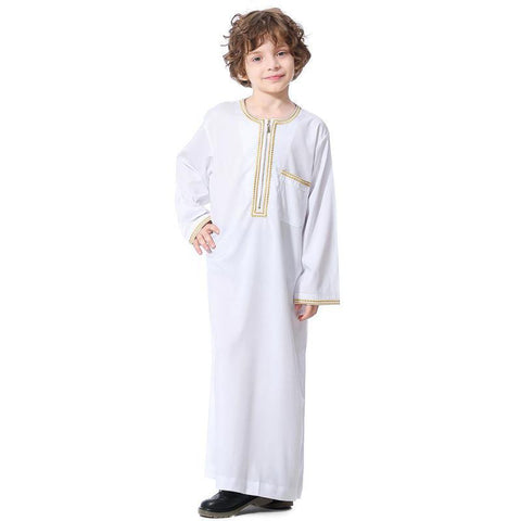 Spring And Autumn Teen Boys Solid Color Long Sleeve Robe Zipper-TB00915-Veeddydropshipping