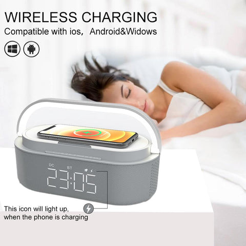 Digital Alarm Clock Radio Bluetooth Speaker Wireless Charger Snooze LED  Display-CE00087-Veeddydropshipping