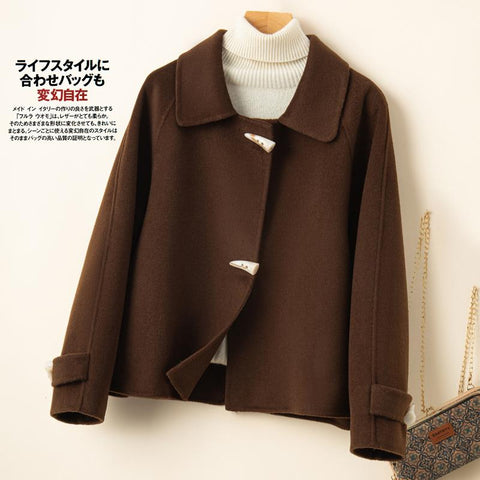 Pure Wool Handmade Double-Sided Cloth Coat-Veeddydropshipping