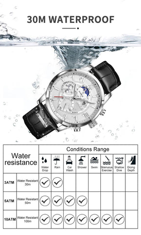 Watches Brand Luxury Man Fashion Watch Leather Waterproof-JW00684-Veeddydropshipping