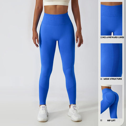 Mesh Breathable High Waist Yoga Leggings Tight Seamless Hip Lift Sports Pants -OS00921-Veeddydropshipping
