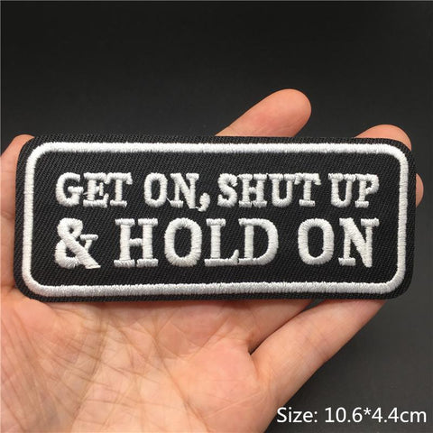Slogan Embroidery Patch for Clothes-HA00013-Veeddydropshipping