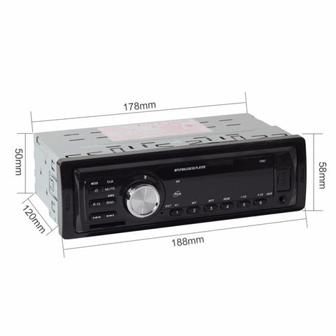 AZGIANT 12V 24V ISO Bluetooth Car Stereo FM Radio MP3 Audio Player-AM00643-Veeddydropshipping