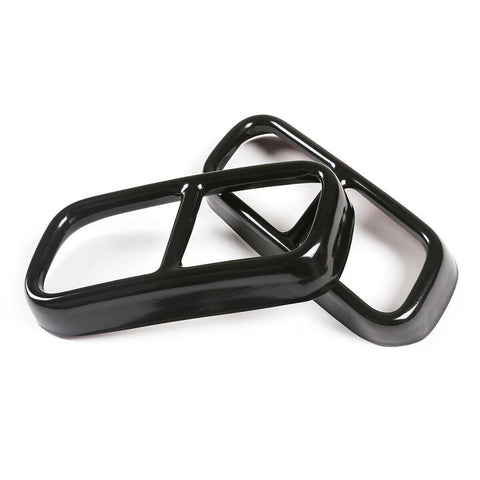 Yubao Silver/Glossy Black Car Exhaust Muffler Pipe Cover Trims Stainless-AM00087-Veeddydropshipping