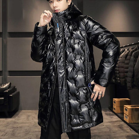 eiderdown warm down jacket men&#39;s bright face down jacket-MF01183-Veeddydropshipping