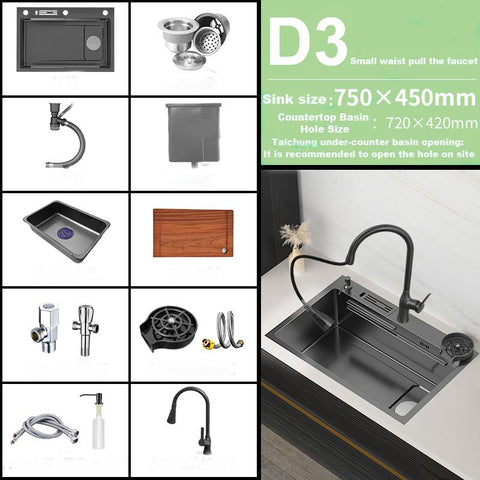 Kitchen Sink Topmount  with Single Bow-TI00626-Veeddydropshipping