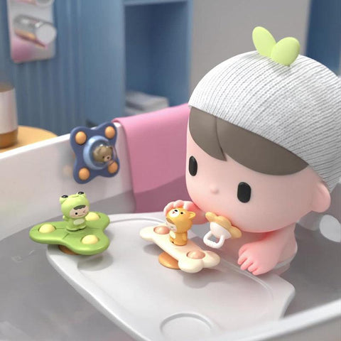 Montessori Baby Bath Toys For Boy Children Bathing Sucker Spinner Suction Cup Toy-TB00497-Veeddydropshipping