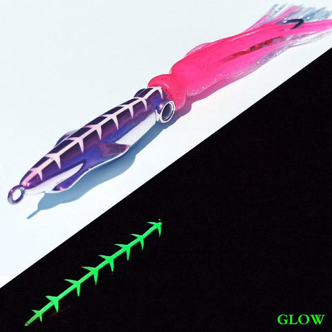 1PC Metal Head Octopus Skirt Fishing Jigging Lure 60g100g120g150g200g Artifial  -OS00499-Veeddydropshipping
