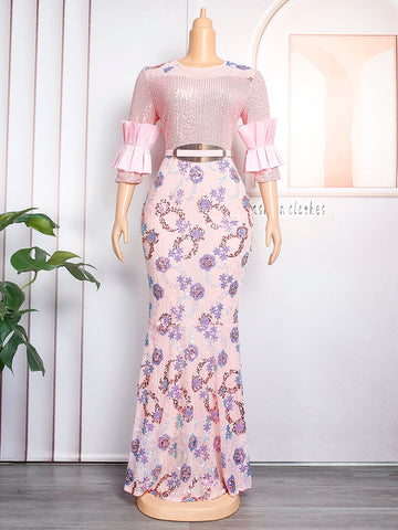 African Women Plus Size Evening Dresses-WF01530-Veeddydropshipping
