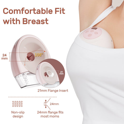 NCVI Wearable Breast Pump, Hands Free Breast Pump, 3 Modes &amp; 9 Levels-TB00651-Veeddydropshipping