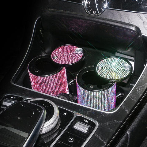 Universal Car Ashtray Crystal Diamond Ash Tray Auto Interior Decor-AM00049-Veeddydropshipping