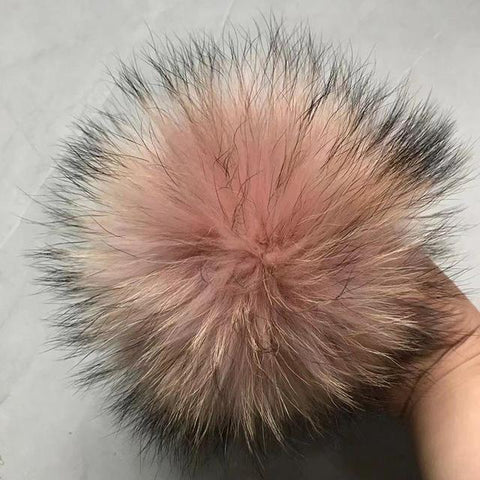 Fox Pompom Balls Fur Pompon Raccoon Pom-MF00904-Veeddydropshipping