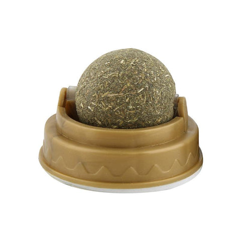 Natural Catnip Cat Wall Stick-on Ball Toy-HA01403-Veeddydropshipping