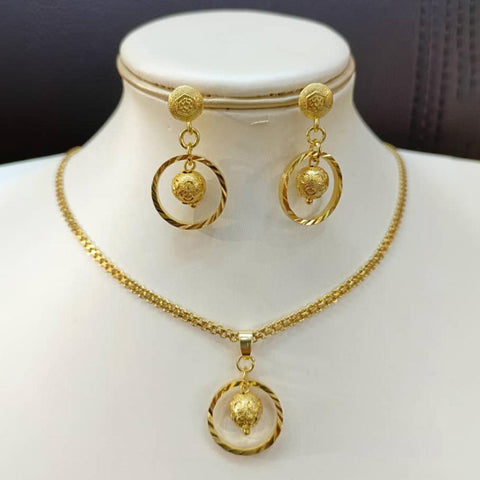 18K Gold Color  Jewelry Setsr Earrings and Necklace  -JW00301-Veeddydropshipping