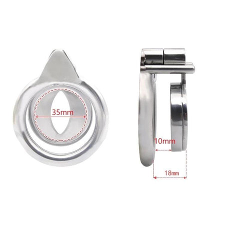 Flat Metal Male Chastity Cage Venting Hole Design Cock Lock Breathable BDSM -BH01247-Veeddydropshipping
