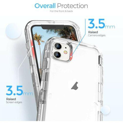 For iPhone 14 13 12 11 Pro Max X XR 6 7 8 Plus SE Shockproof Clear Cover Case-PA00108-Veeddydropshipping