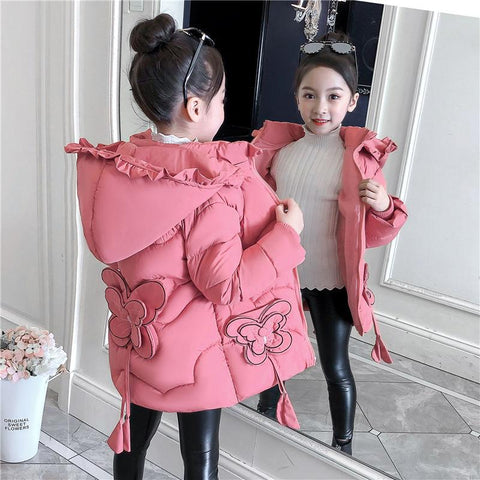 Girls Long Jacket Children Cotton-padded Outwear-Veeddydropshipping
