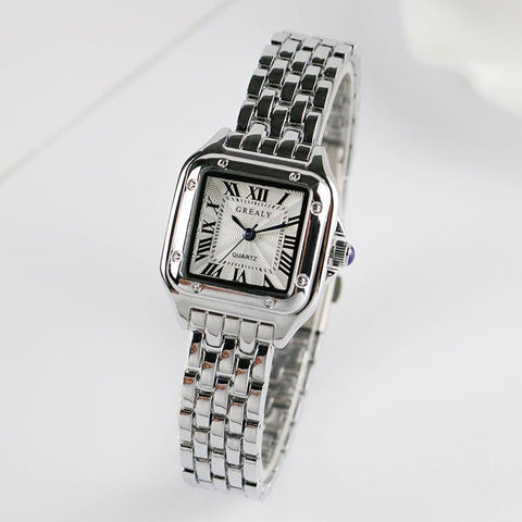 Fashion Square Watches Quartz Wristwatch Classic Silver Simple -JW00982-Veeddydropshipping