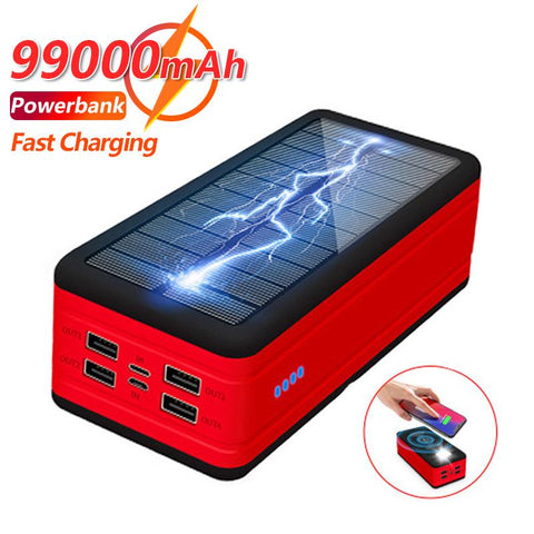 50000mAh Solar Mobile Power Wireless Charger Camping Light Portable External Battery-PA00456-Veeddydropshipping