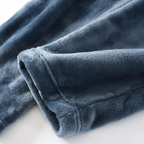 Flannel Pajama Pants High Waist Loose Casual Straight Big Size-MF01606-Veeddydropshipping