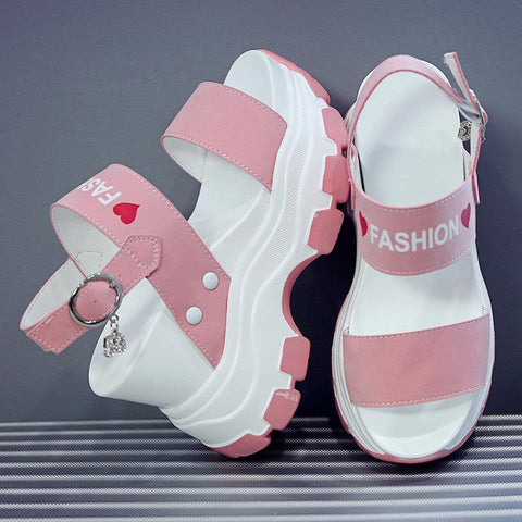 Summer Chunky High Heels Female Wedges Shoes for Women-BS00896-Veeddydropshipping