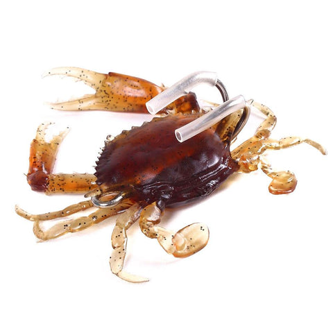 3pcs 19g 3D Simulation Crab Bait With Hook Artificial Soft Silicone Lure-OS00530-Veeddydropshipping