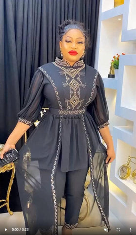 African women clothing Muslim 2-piece set-WF01658-Veeddydropshipping