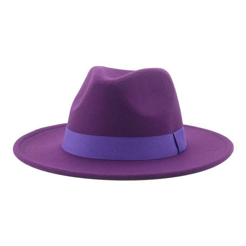 Women Ribbon Band Men&#39;s Hat Wide Brim Classic Beige-MF00991-Veeddydropshipping