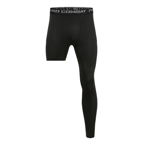 Men Base Layer Exercise Trousers Compression Running Tight Sport Cropped One -OS00673-Veeddydropshipping
