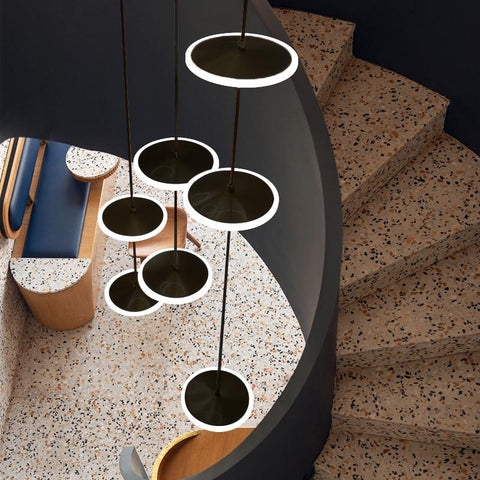 Duplex led staircase  modern Chandelier-TI00306-Veeddydropshipping