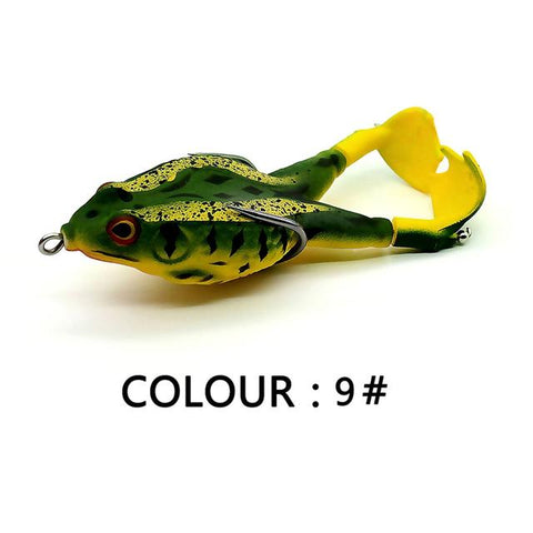 Frog Type Topwater Lure Silicone Thunder Fishing Lure 8/9/10 CM Double Propeller Soft -OS00384-Veeddydropshipping