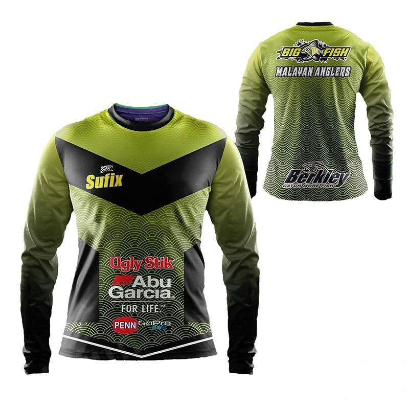 Red Summer Long Sleeve Crew Neck Off-Road Fishing Suit Mountain Bike Moisture-OS00445-Veeddydropshipping