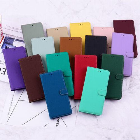 For iPhone 13 12 11 Pro Max SE XS XR 7 8 + Luxury Leather Wallet Flip Cover Case-PA00115-Veeddydropshipping