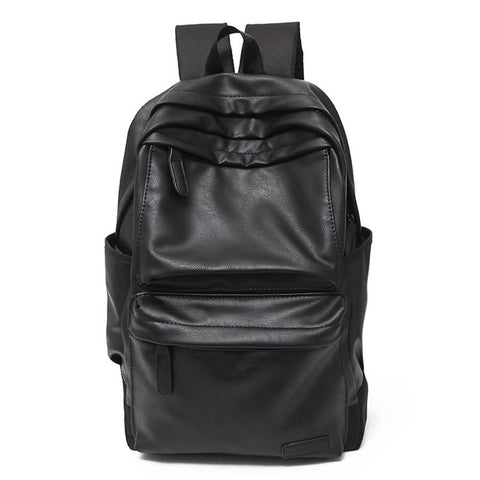 leather school bags Large capacity Backpacks Casual Laptop-BS00329-Veeddydropshipping