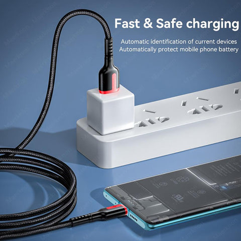 6A 66W Super Fast Charging Data Cable Phone Charge USB Type C Cord For iphone 14 13 12 Pro- PA00015-Veeddydropshipping
