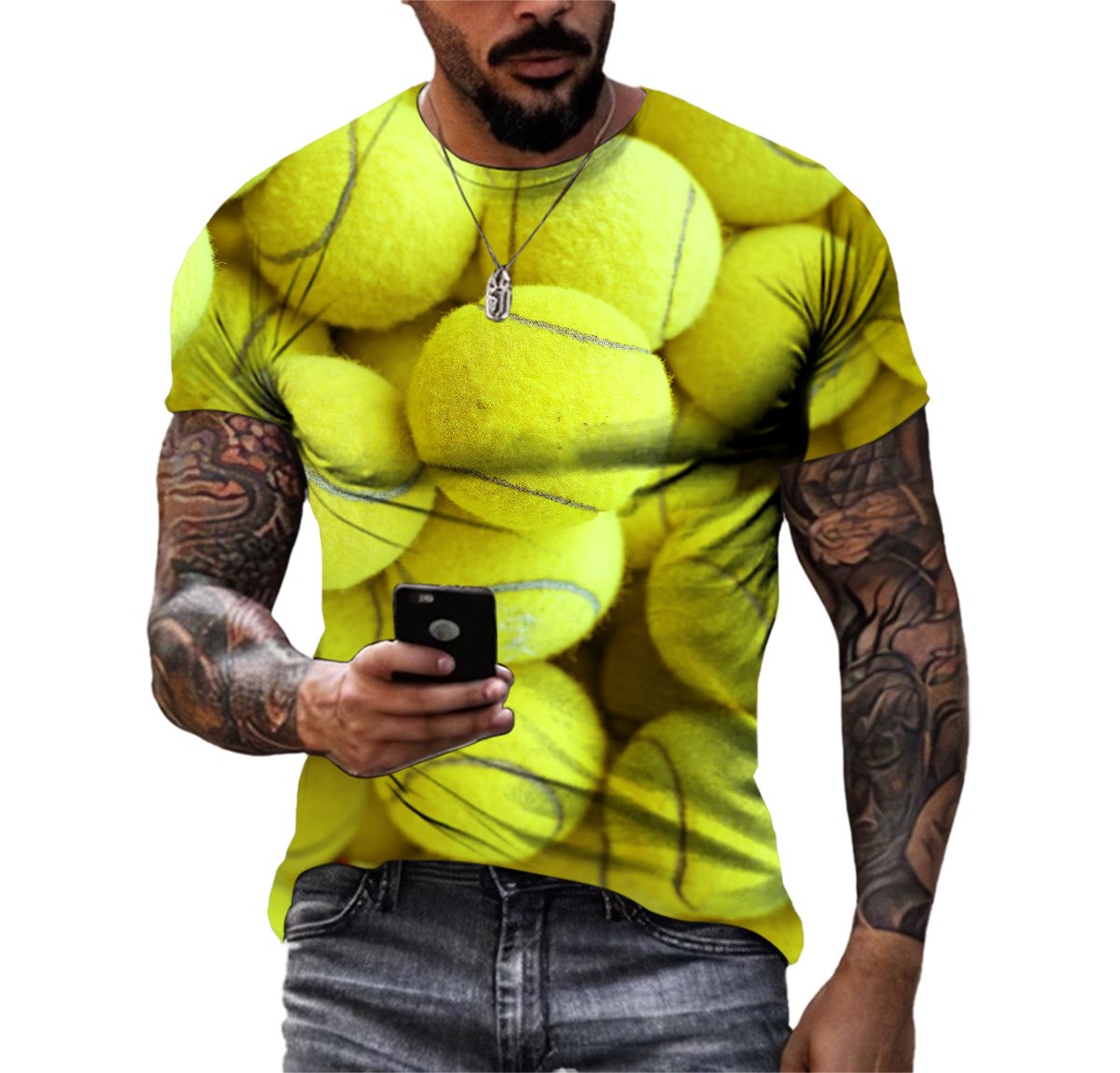 Sports Unisex T-Shirts Casual HD 3D Print Pattern-MF00077-Veeddydropshipping