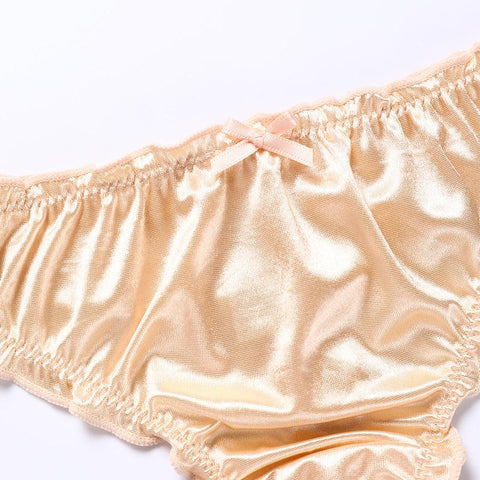 Women Underwear Low Waist Soft Silk Panties-WF00853-Veeddydropshipping