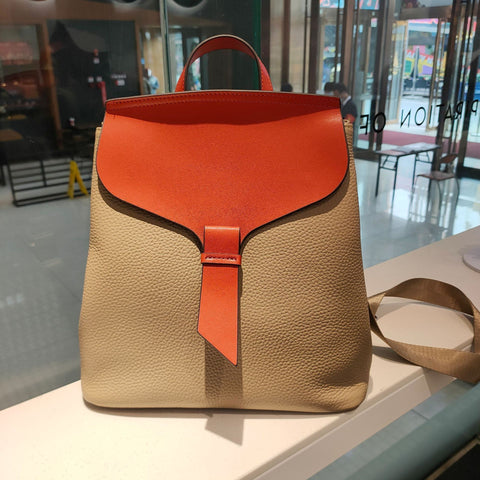 School Book Bag All-match Real Leather Women&#39;s Backpack High-BS00040-Veeddydropshipping