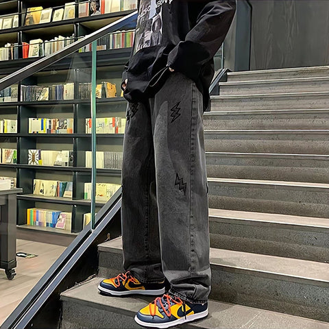 Loose Straight Baggy Men&#39;Spants Hip Hop-MF00661-Veeddydropshipping