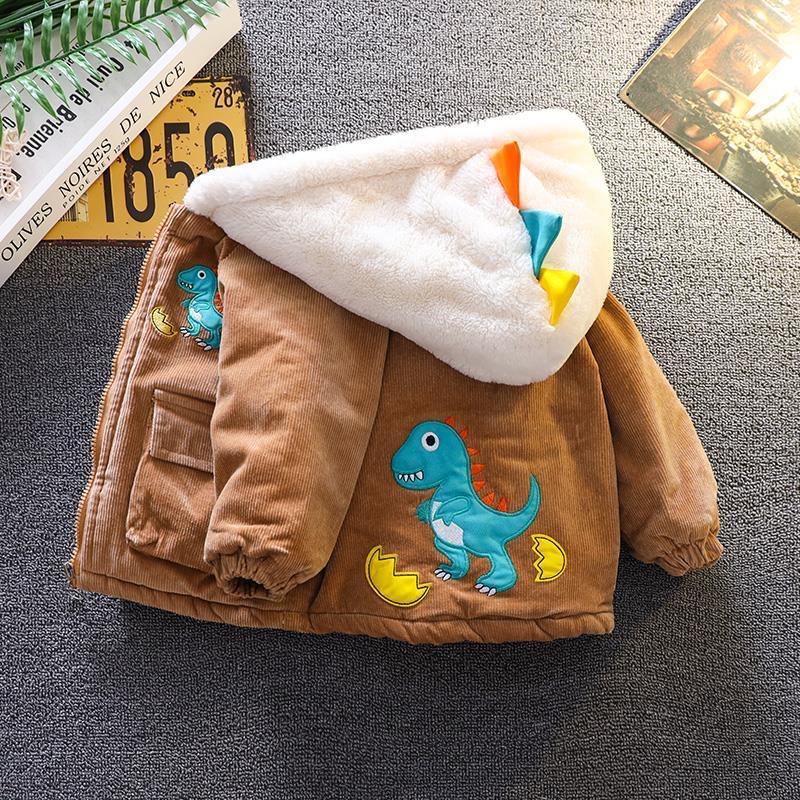 Kids Winter Clothes Boys Warm Fleece Jackets Coat Hooded Parka-Veeddydropshipping