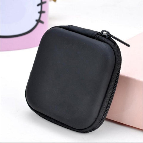 Earphone Container Universal Lightweight Storage Bag Square Shock Resistant Carry Packet-PA00908-Veeddydropshipping