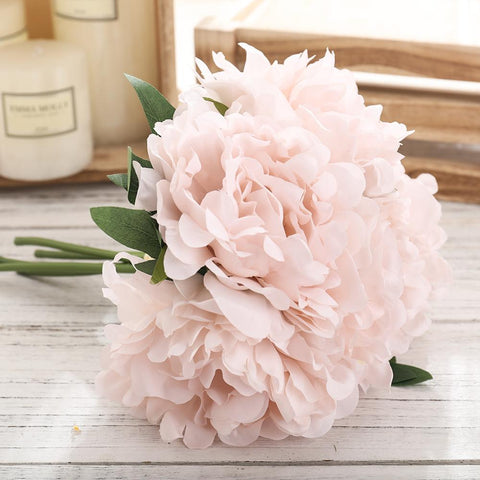Silk Artificial Peony Bouquet Flowers Decoration-HA00719-Veeddydropshipping