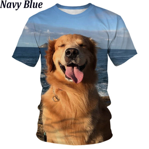 Retriever Theme Short Sleeve T-shirt for-MF00167-Veeddydropshipping