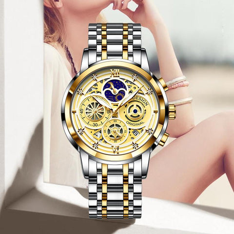 Luxury Fashion Waterproof Watch  Quartz Stainless Steel -JW00899-Veeddydropshipping