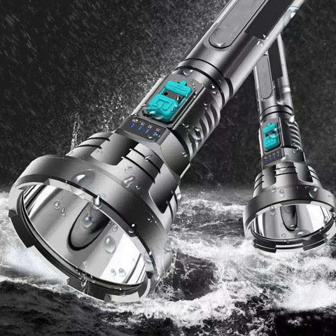 Big Strong Light LED Flashlight USB Rechargeable Tactical Hunting-TI00784-Veeddydropshipping